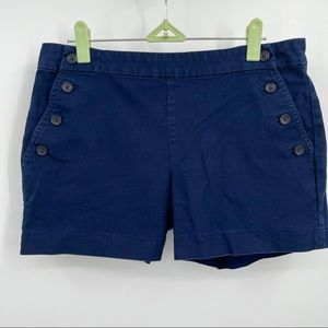 Banana Republic Button Front Shorts Size 4 Navy